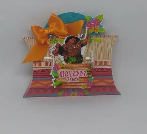 Arquivo Silhouette Caixinha Almofada Moana