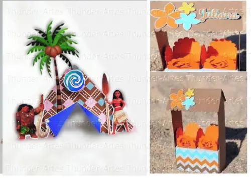 Arquivo Silhouette Forminha e Tenda Barraca da Moana