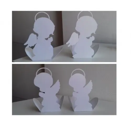 Arquivo Silhouette Forminhas para Batizado Anjinhos