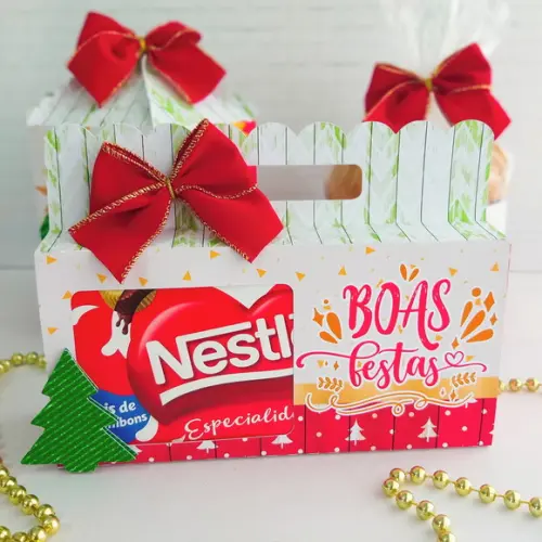 Arquivo Silhouette Embalagem Caixa Nestle Natal