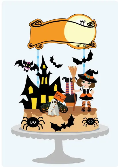 Topo de Bolo Halloween (não Camadas) Arquivos Studio