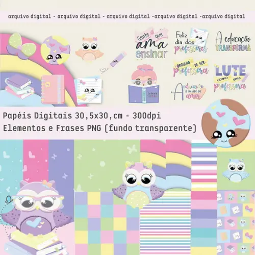 Kit Papel Digital Dia dos Professores