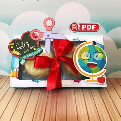 Arquivo em pdf Caixa para 2 Sabonetes Professores