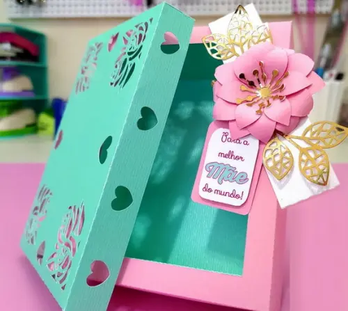 Arquivo Silhouette Caixa para 6 Doces Mães