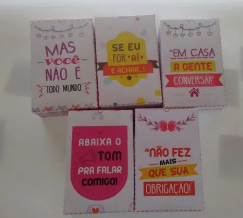 Arquivo Silhouette Caixa 6 Docinhos Frases Mães
