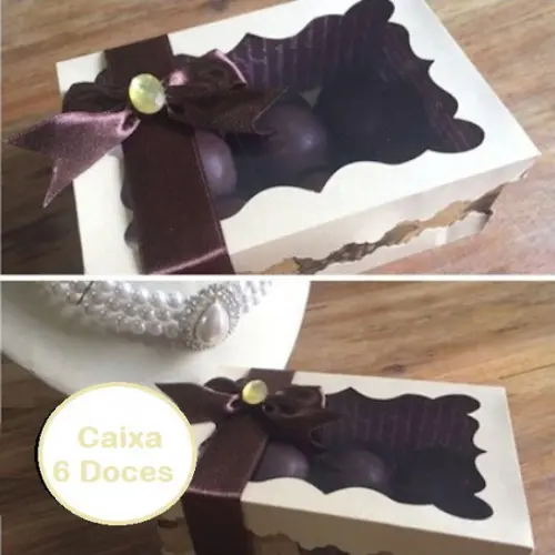 Arquivo Silhouette Caixa 6 Doces Dia das Mães