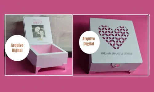 Arquivo Silhouette Caixa Joia 4 Doces Dia das Mães