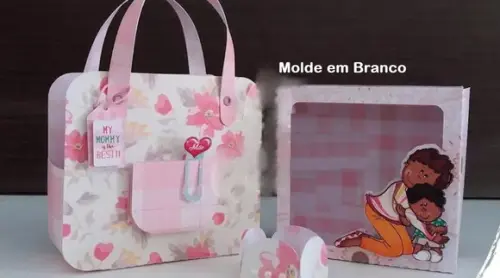 Arquivo Silhouette Bolsinha e Caixa Multiuso Dia das Mães