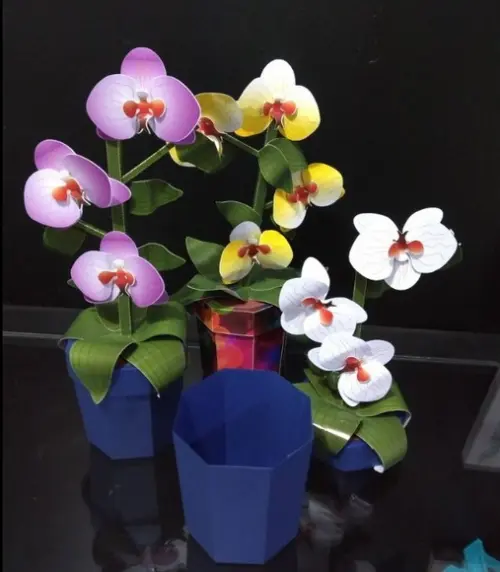 Arquivo Silhouette Flores de Papel 3 Cores Dia das Mães