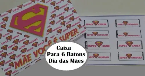 Arquivo Silhouette Caixa Batom ou Bis Dia das Mães