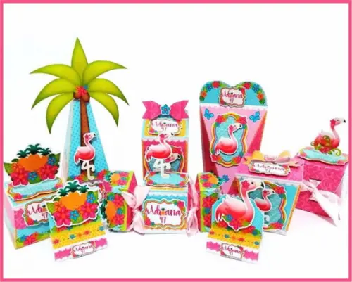 Arquivo de Corte Kit Festa Infantil Flamingo
