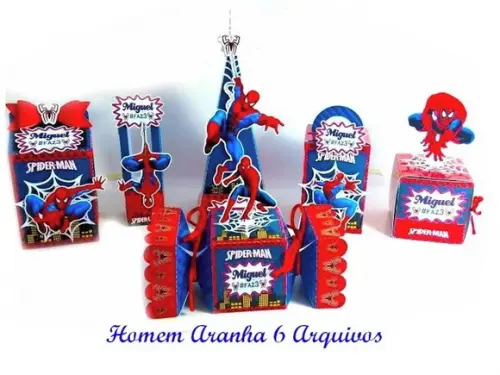 Arquivo de Corte Kit Festa Infantil Homem Aranha