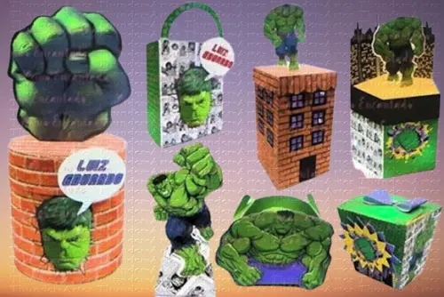 Arquivo de Corte Kit Festa Infantil o Incrivel Hulk