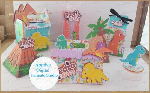 Arquivo de Corte Kit Dinossauro Festa Infantil