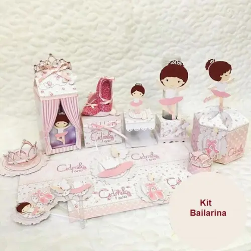 Arquivo de Corte Kit Festa Infantil Bailarina