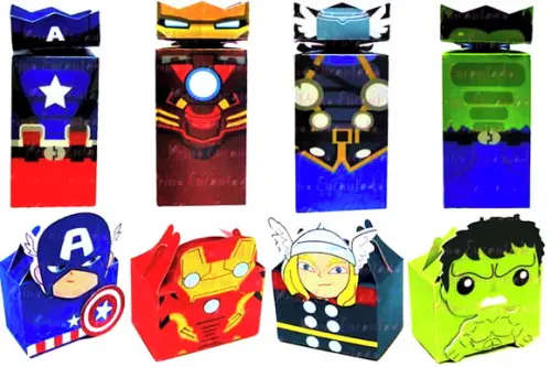 Arquivo de Corte Kit de Caixas Vingadores