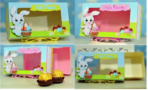 Arquivo Silhouette Caixa 6 Doces Encaixe Páscoa Gemeos