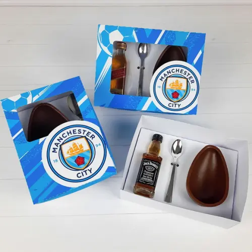 Arquivo de Corte Caixa Ovo Colher Manchester City Páscoa