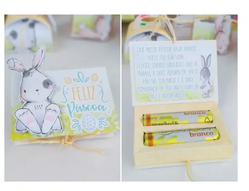 Arquivo de Corte Caixinha 2 Batons Páscoa Coelhos