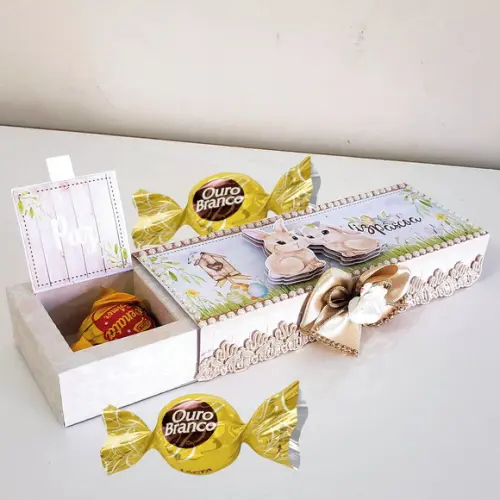 Arquivo de Corte Caixa 3 Bombons Páscoa Tradicional