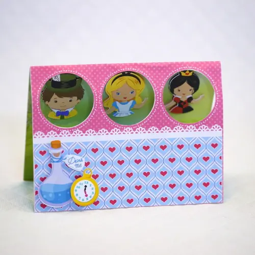Arquivo de Corte Convite Infantil Alice Cute