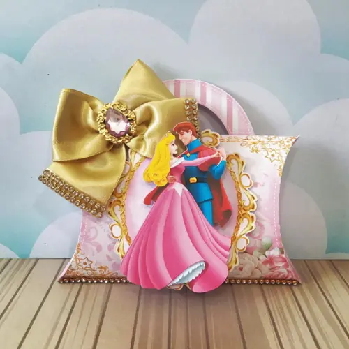 Arquivo de Corte Caixa Travesseiro Alça Princesa Aurora