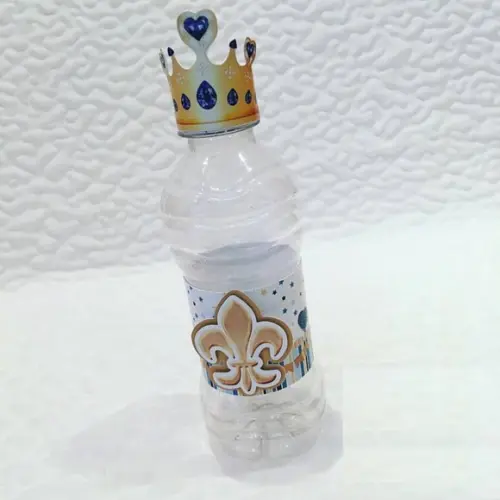 Arquivo de Corte Rótulo Garrafinha de Agua Festa Príncipe