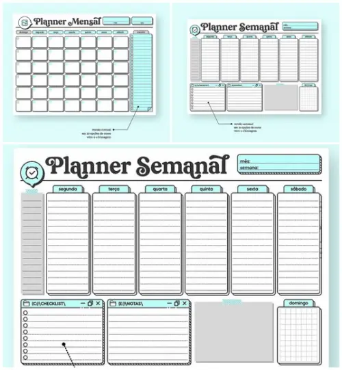 Miolo Planner de Mesa Permanente Não Datado - A4 - Arquivos