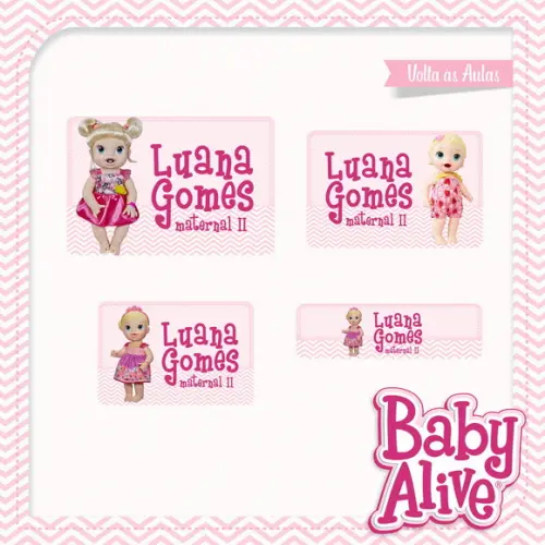 Arquivo de Corte Etiqueta Escolar Baby