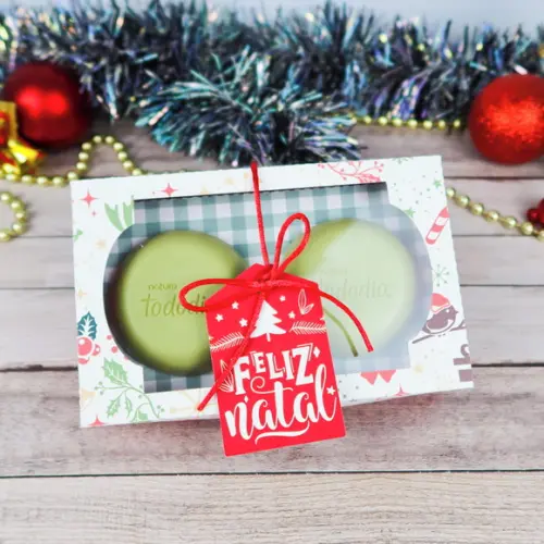 Arquivo Studio Caixa para 2 Sabonetes Natal