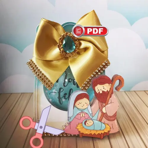 Arquivo pdf Porta Bolinha 5x5 Natal para Tesourete