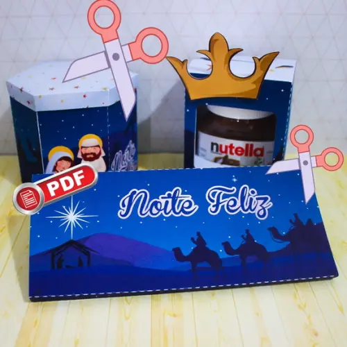 Arquivo pdf 3 Arquivos Natal Azul para Tesourete