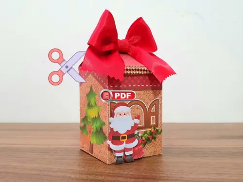 Arquivo pdf Caixa Milk Natal para Tesourete