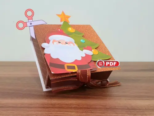 Arquivo pdf Caixa para 1 Sabonete Natal Tesoura