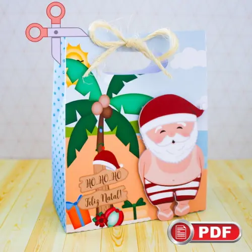 Arquivo pdf Sacolinha Presentes Ferias de Natal