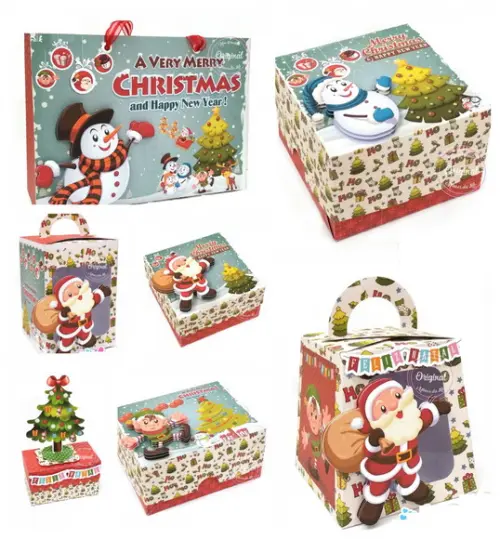 Caixas Panetone e Doces Arquivo de Corte Silhouette Natal