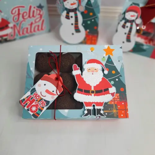 Arquivo Silhouette Caixa 12 Doces Natal