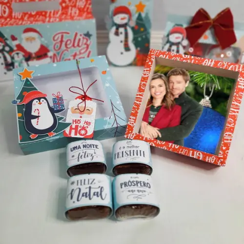 Arquivo Silhouette Caixa para Brownie e Foto Natal