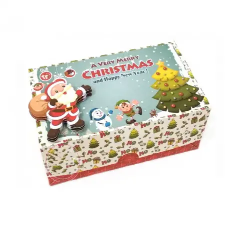 Arquivo Silhouette Caixa 8 Doces Encaixe sem Cola Natal