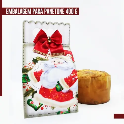 Arquivo de Corte Embalagem para Panetone 500gr Natal