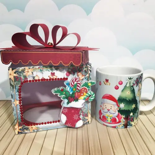 Arquivo de Corte Caixa para Caneca Natal