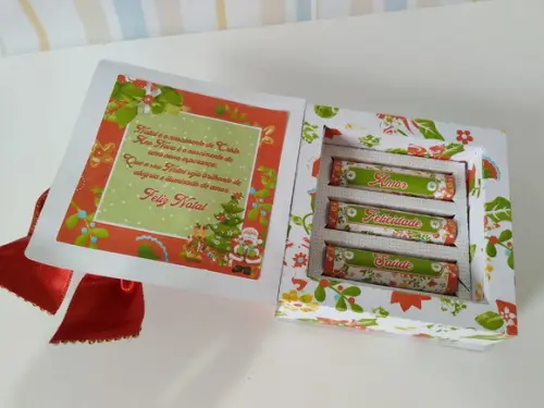 Arquivo Silhouette Caixa para 3 Batons Natal