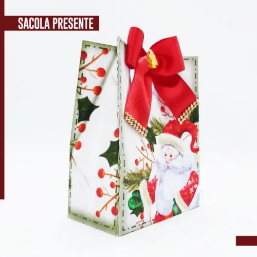 Arquivo de Corte Sacola Presente Natal