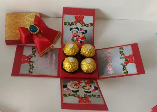 Arquivo de Corte Caixa 4 Docinhos Natal Infantil