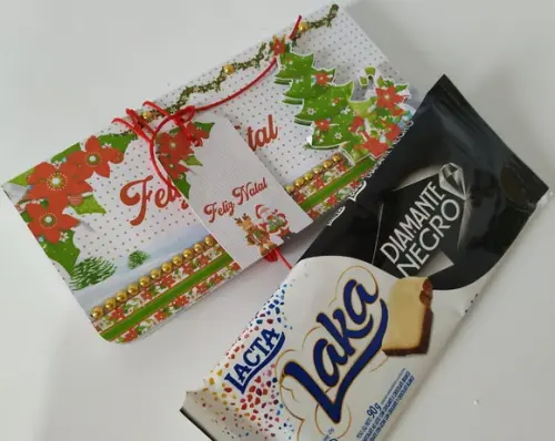 Arquivo Silhouette Caixa Barra Chocolate Natal