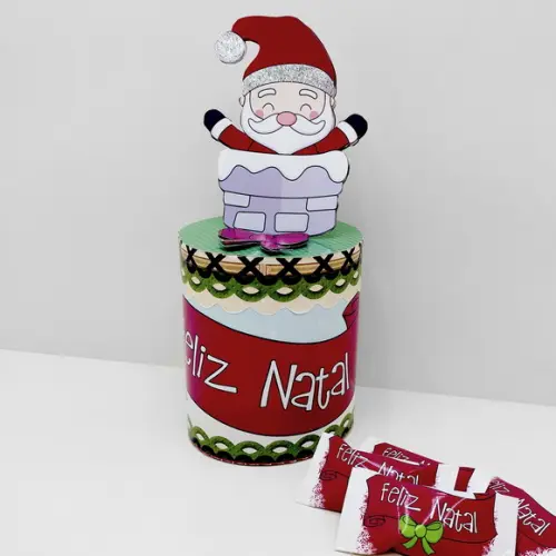 Arquivo Silhouette Caixa Redonda para Balinhas Natal