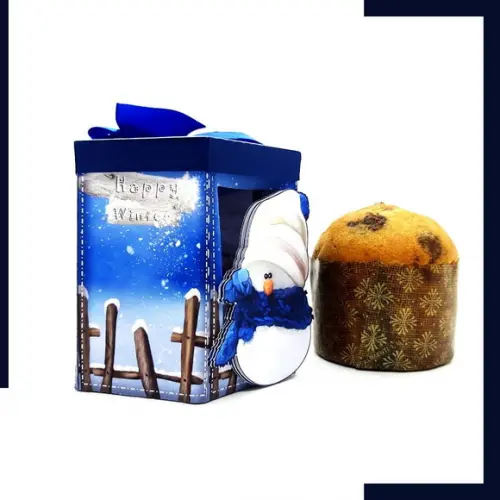 Arquivo Studio Caixa para Mini Panetone Natal