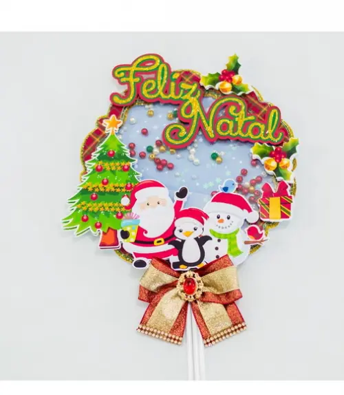 Arquivo Silhouette Topper Feliz Natal
