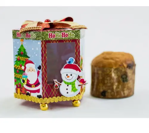 Arquivo Silhouette Caixa para Panetone 500g Natal