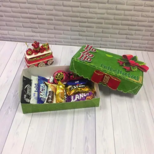 Arquivo Silhouette Caixa sem Cola para Doces Natal